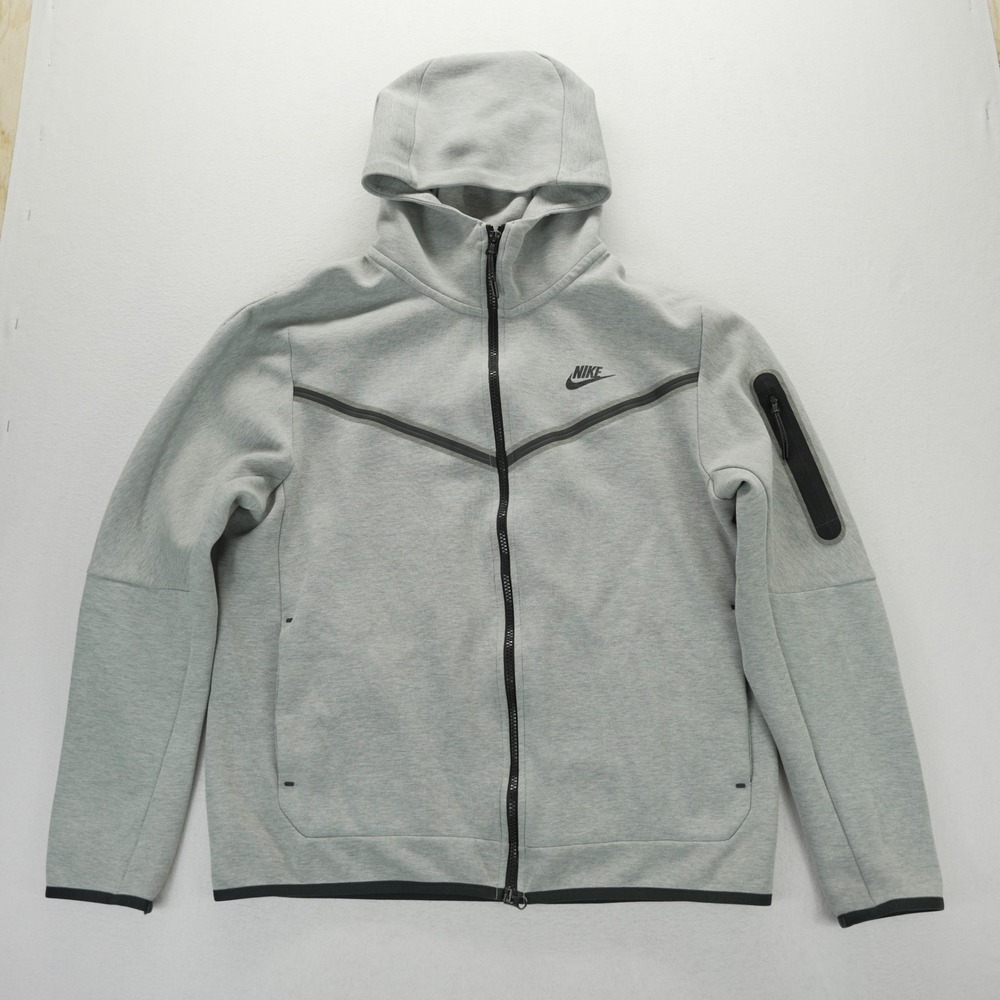 Nike Mens Tech Fleece Full Zip Windrunner Hoodie Gray Large CU4489-063